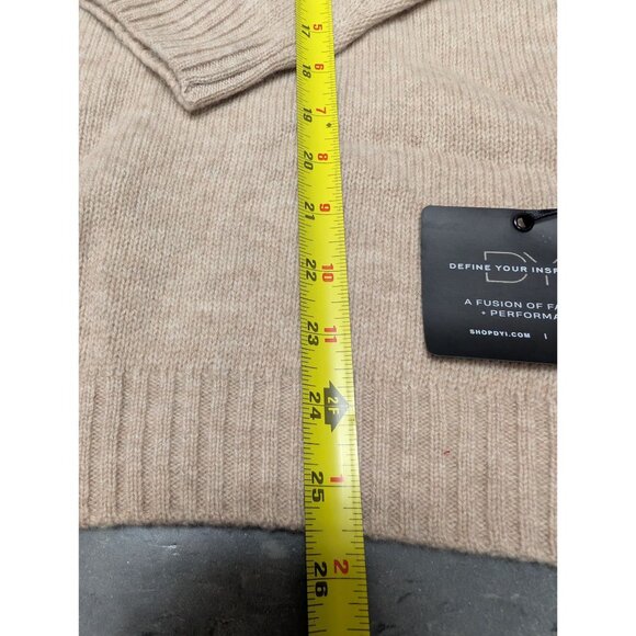 DYI Women's Cashmere Wool Oversized Sweater Tan Medium - Picture 4 of 7